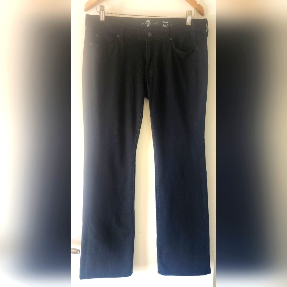 7 For All Mankind Womens Black Bootcut Jeans - The Lexie Petite Size 32